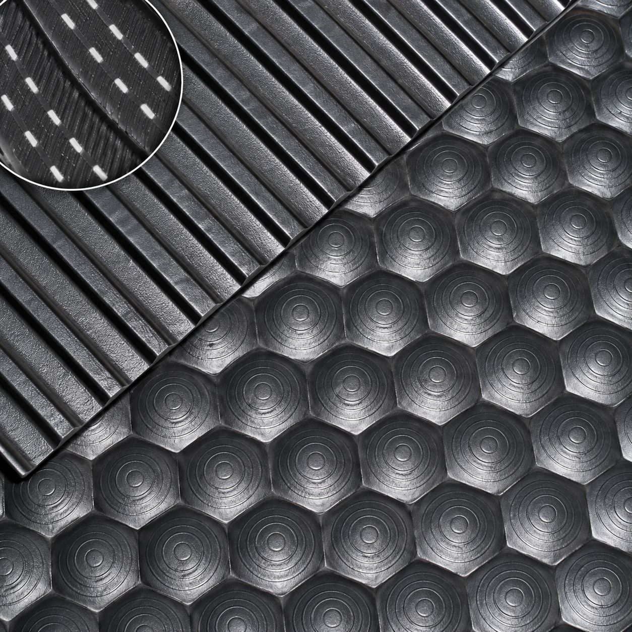 Tapis strié textile